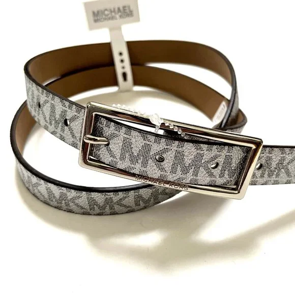Michael Kors Monogram Gray and Gold Belt MICHAEL KORS Women main image 3